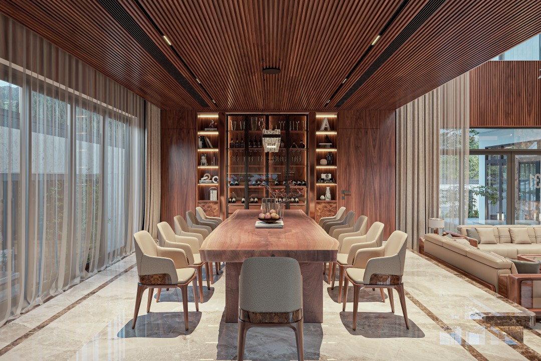 Bàn ăn gỗ óc chó BA - 23